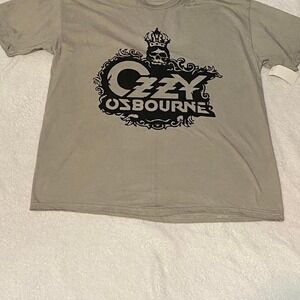 Ozzy Osbourne Officially Licensed Crown Skull Gray Graphic Tee T-Shirt New